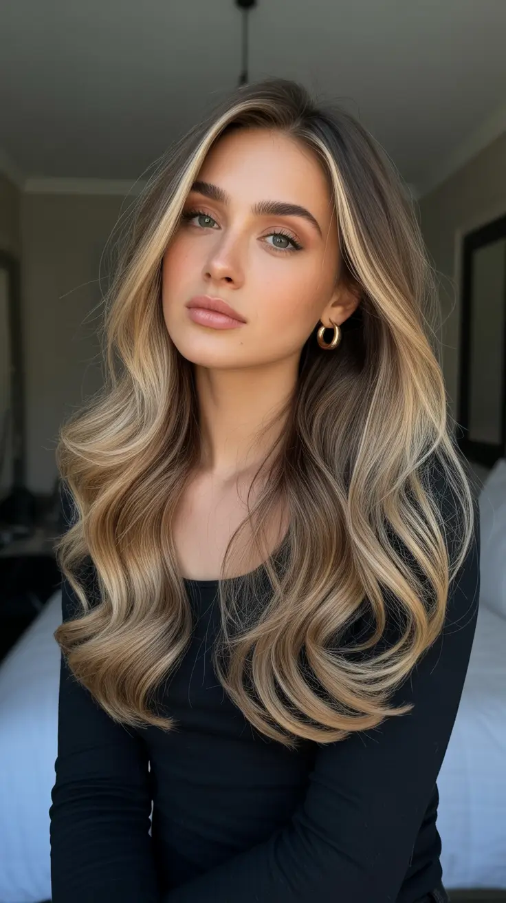 Balayage Hair Color Ideas 2026 - Bright Money Piece Balayage For Soft Contrast