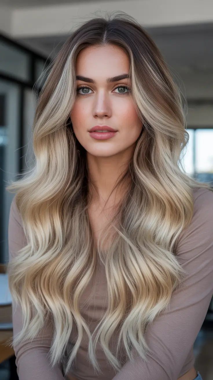 Balayage hair color ideas 2026 - Icy Blonde Balayage With Soft Money Pieces