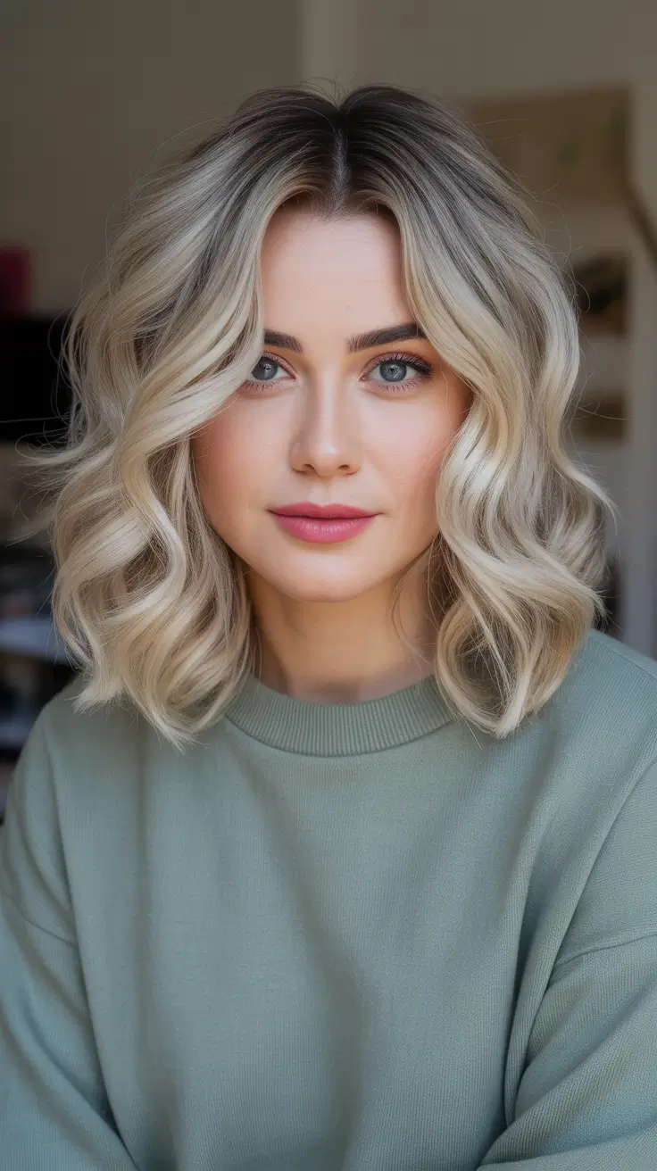 Best haircut inspo 2026 - Soft Champagne Waves Lob
