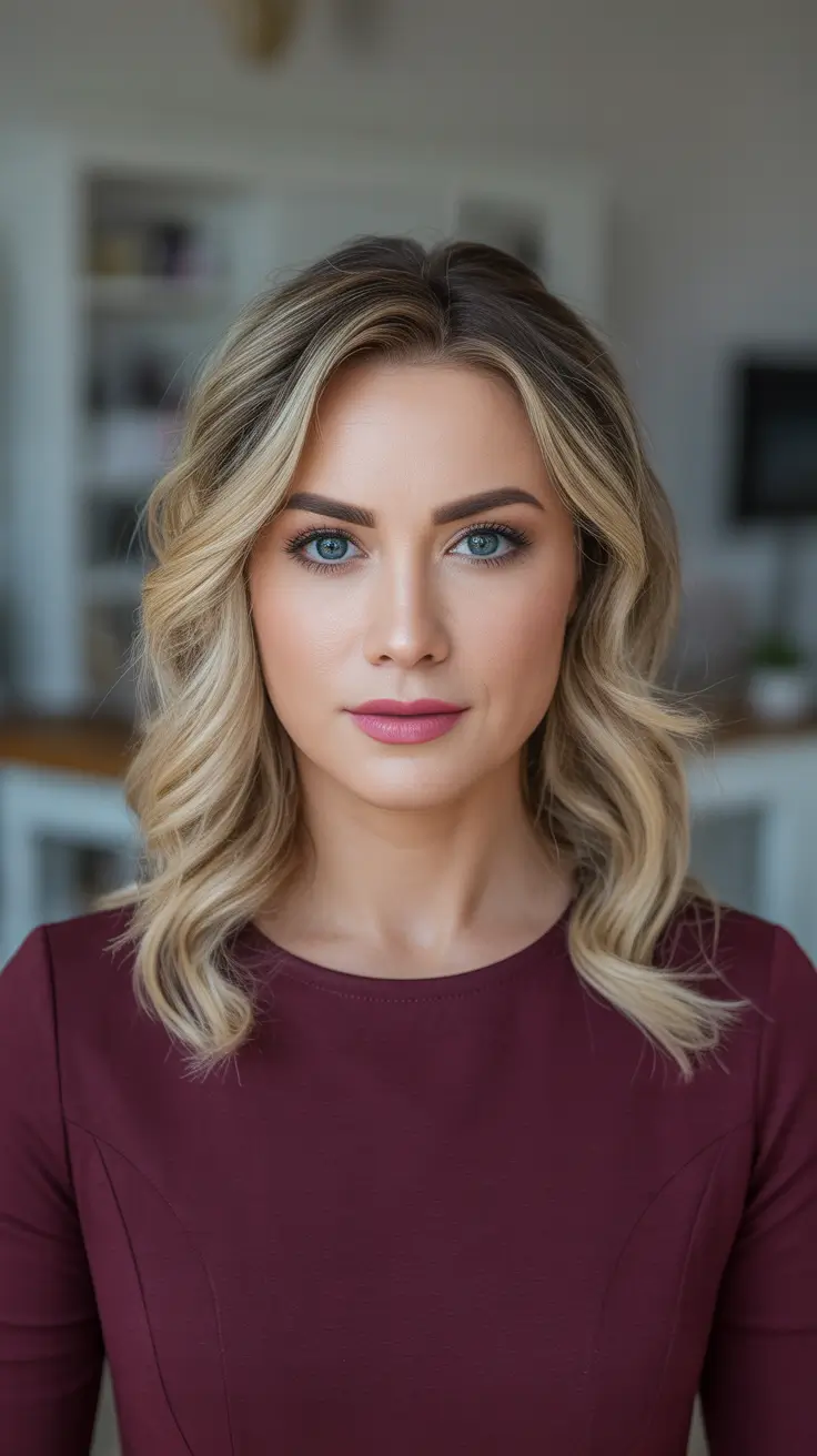 Best mid-length haircuts 2026 - Classic Shoulder-Length Blonde With Soft S-Waves