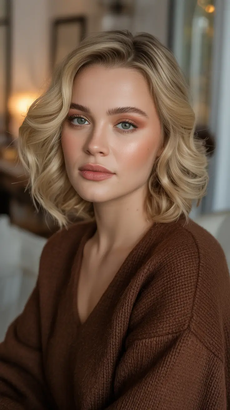 Blonde hair color 2026 - Soft Honey Blonde Bob With Cozy Volume