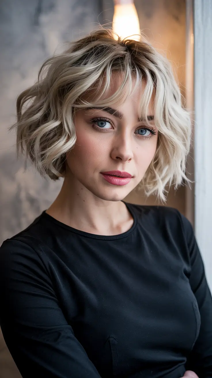 Blonde hair color 2026 - Mushroom Ash French Bob With Airy Fringe