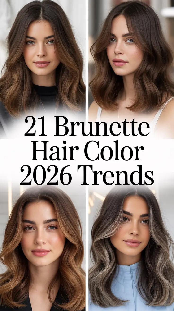 Brunette Hair Color 2026 Trends - Rich Shades And Highlight Ideas That Look Expensive