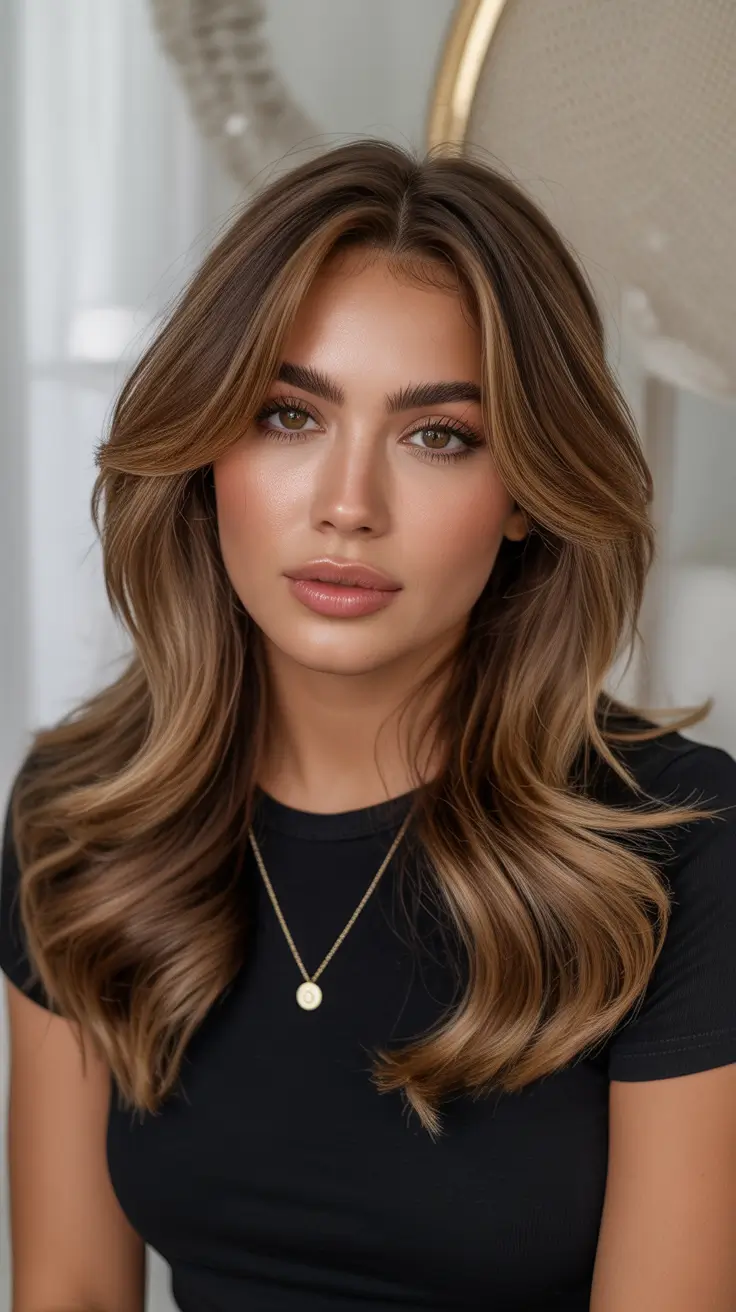 Caramel hair color 2026 Honey Golden Layers With Soft Luxe Finish