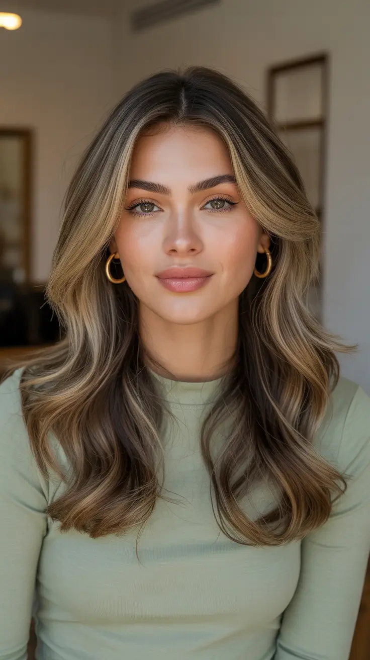 Caramel hair color 2026 Cool Caramel Ribbons With Face Framing Lift