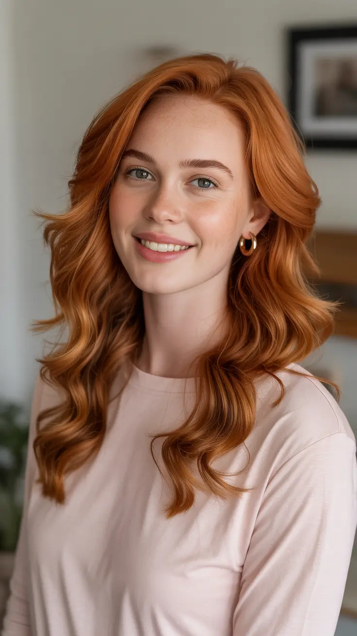 Copper Hair Color 2026 Soft Everyday Ginger Copper Waves