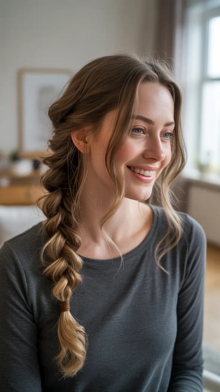 Cute braided hairstyles 2026 Soft Side Braid With Face-Framing Pieces