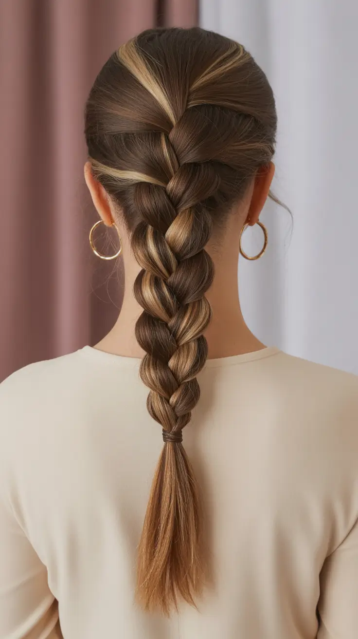 Easy hairstyle ideas 2026 - Soft French Braid With Subtle Highlights