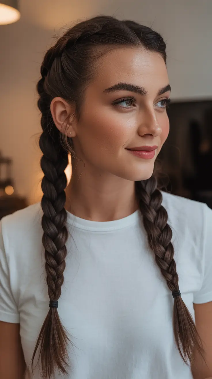 Easy hairstyle ideas 2026 - Double Braids For Busy Days