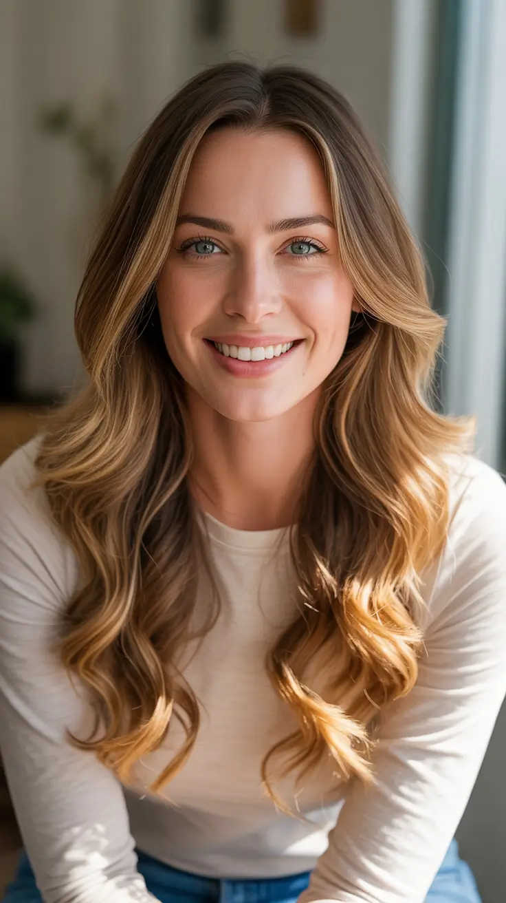 Hair Color Ideas 2026 Shades To Try - Golden Sunlit Ends On Everyday Waves