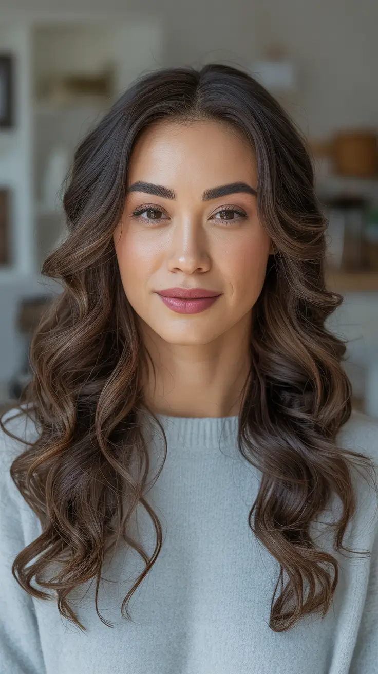 Hair Color Ideas 2026 Shades To Try Glossy Chocolate Curls With Soft Dimension