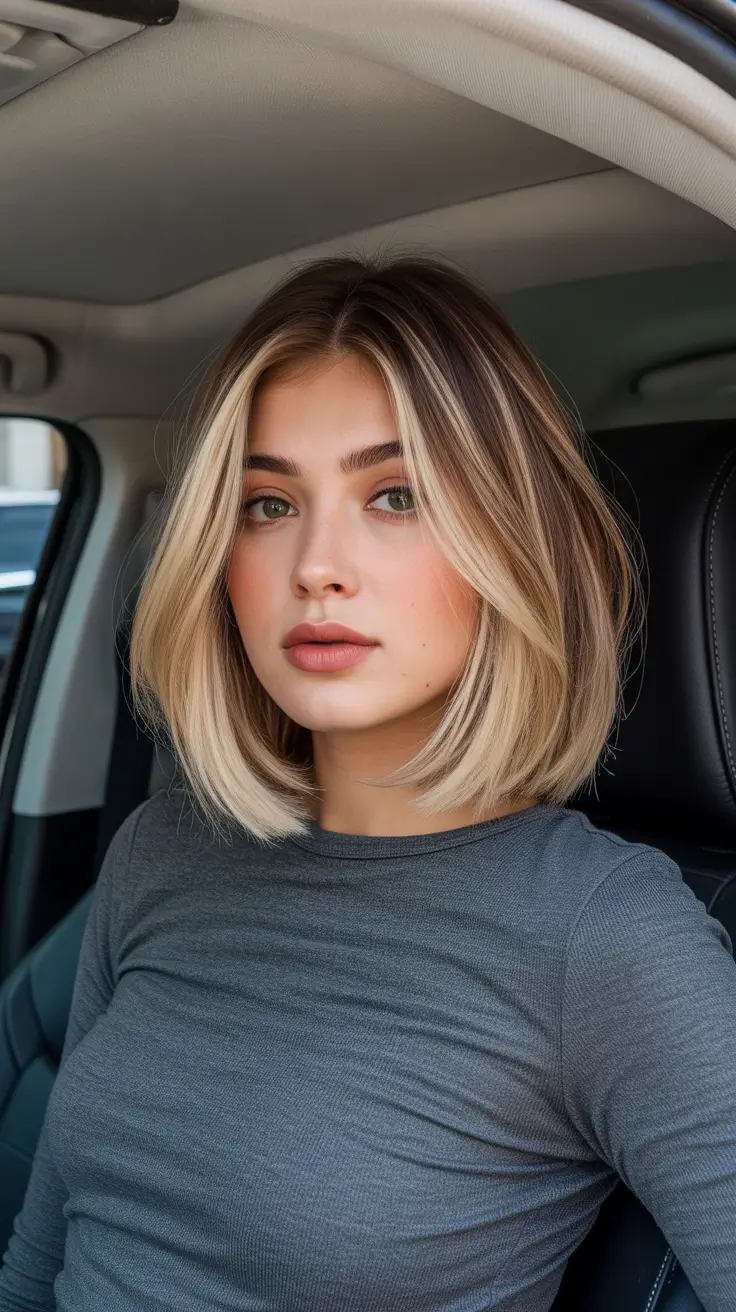 Hair Color Ideas 2026 Shades To Try - Chic Blonde Bob With Money Piece Glow