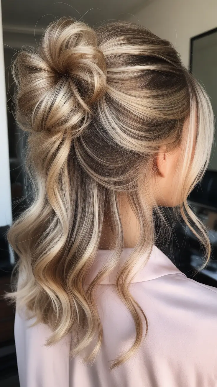 Cute half up half down hairstyles 2026 Blonde Bow Half Up For Special Moments