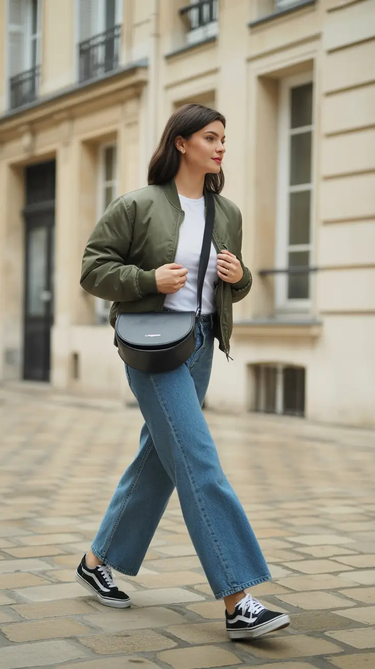 New casual outfits for women 2026 - Olive Bomber And Weekend Denim