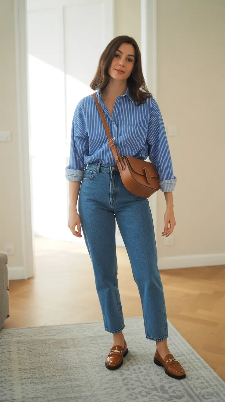 New casual outfits for women 2026 - Blue Stripes And Classic Jeans