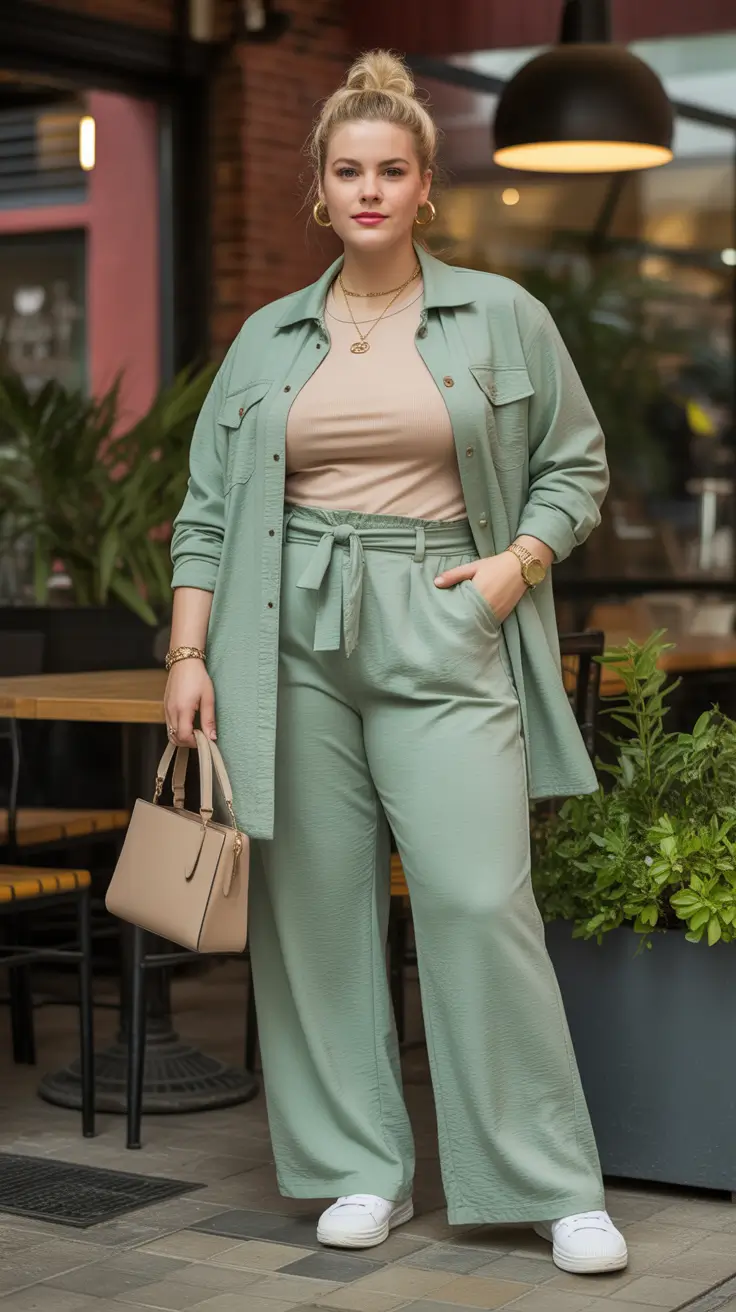 Trendy plus-size outfits for women 2026 - Soft Monochrome Sets For Modern Busy Days