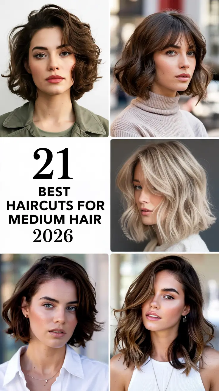 Best Haircuts For Medium Hair 2026 - Trendy Layers, Bangs And Easy Volume