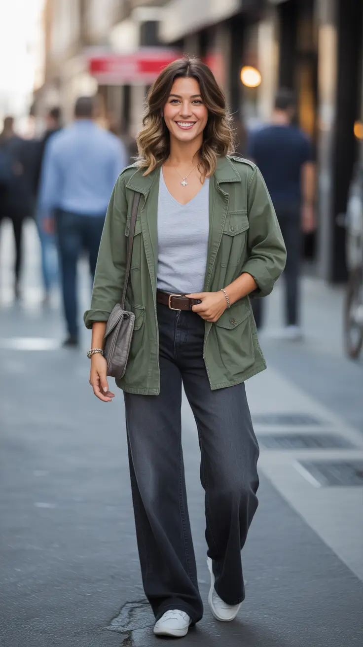 easy casual spring outfits 2026 - Utility Jacket Confidence For Busy City Days