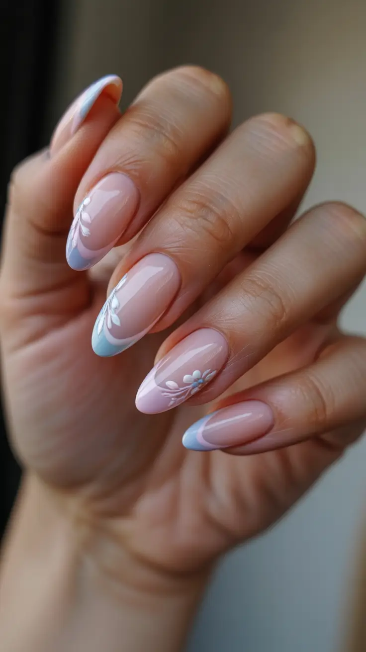 French Spring Nails 2026 + Pastel French Swirls For Quiet Romance