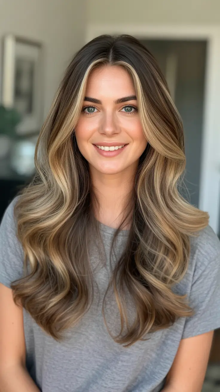 Hair color ideas to look younger 2026 Cool Bronde Blend With A Bouncy Blowout