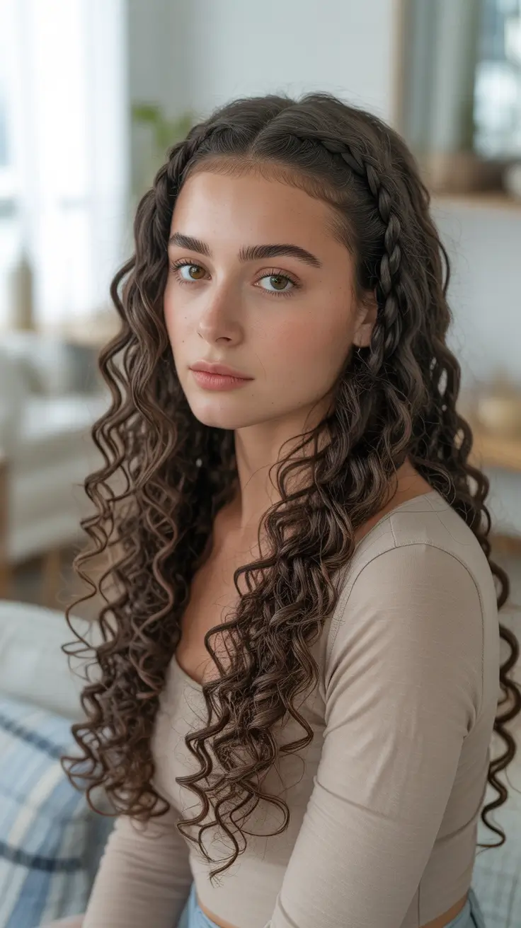 Hairstyles for long hair 2026 Double Braid Crown With Loose Length And Texture