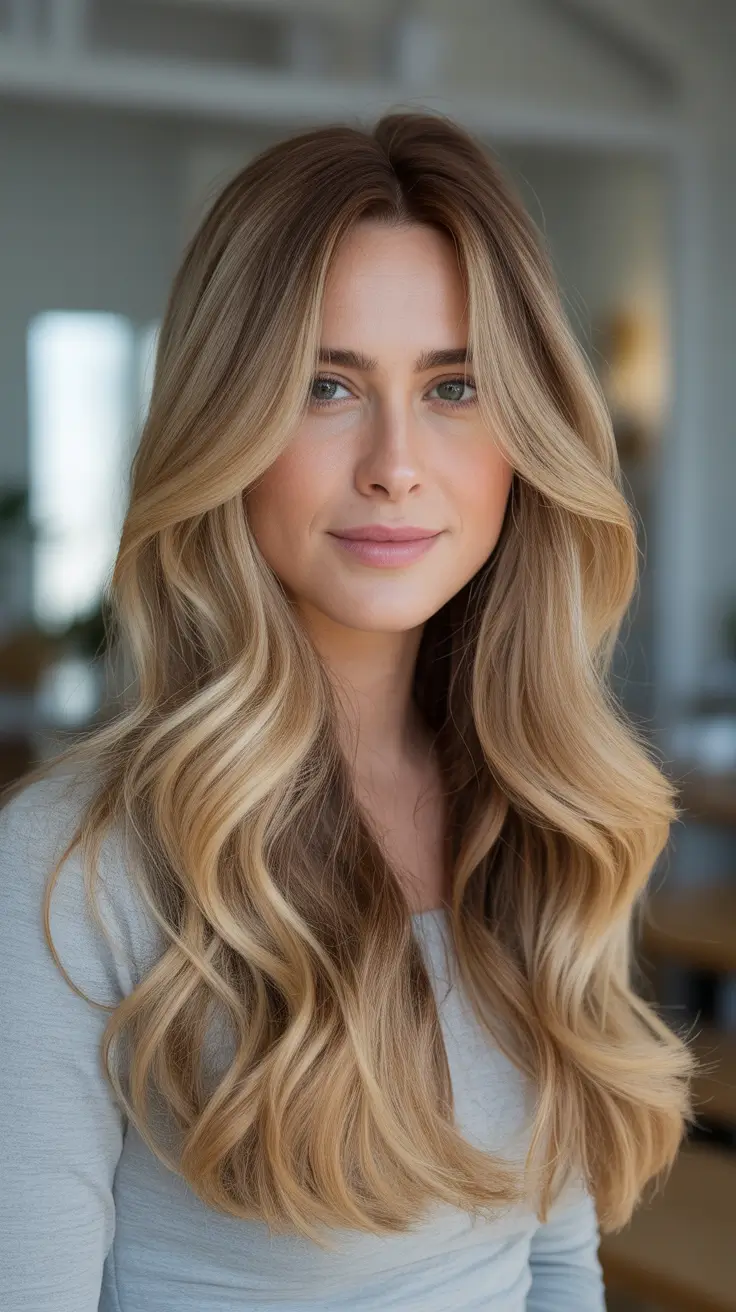 Honey blonde hair color 2026 Soft Honey Blonde Length With Airy S-Waves