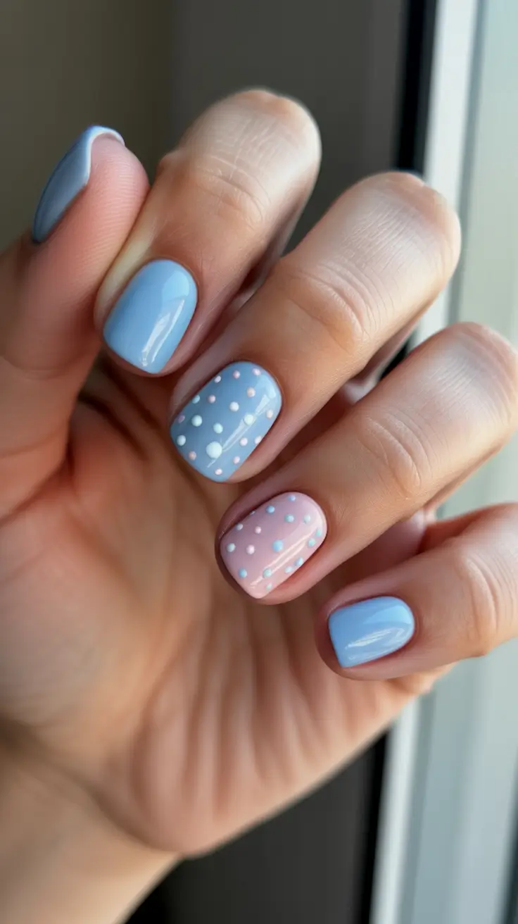 Spring Nails 2026 + Pastel Polka Dots For A Playful Short Set