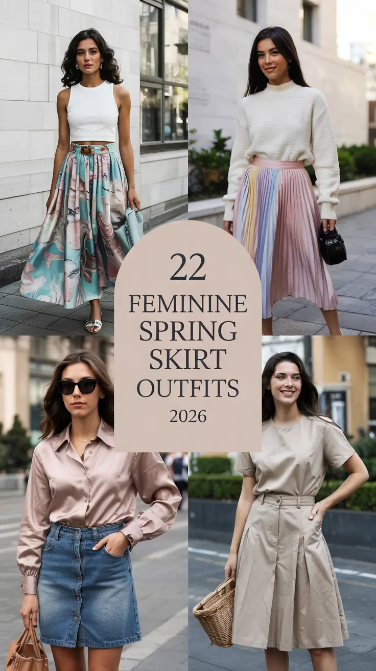 Feminine Spring Skirt Outfits 2026 - Aesthetic Ideas You’ll Actually Wear