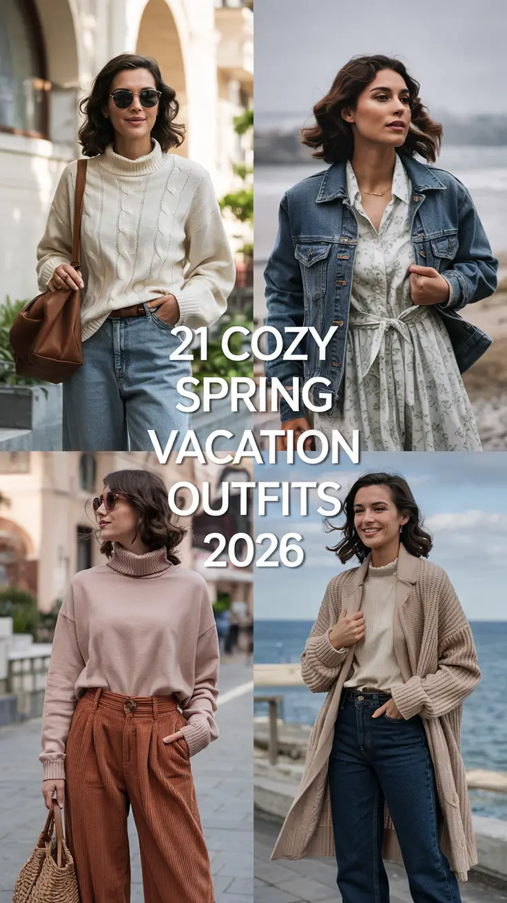 Cozy Spring Vacation Outfits 2026 - Casual Layering Ideas For Effortless Travel Style