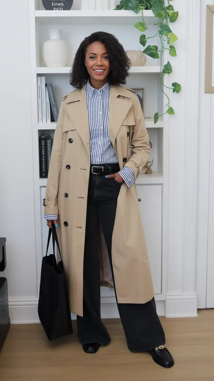 Stylish outfits for Black women 2026 - Trench Coat Chic For Modern Workdays