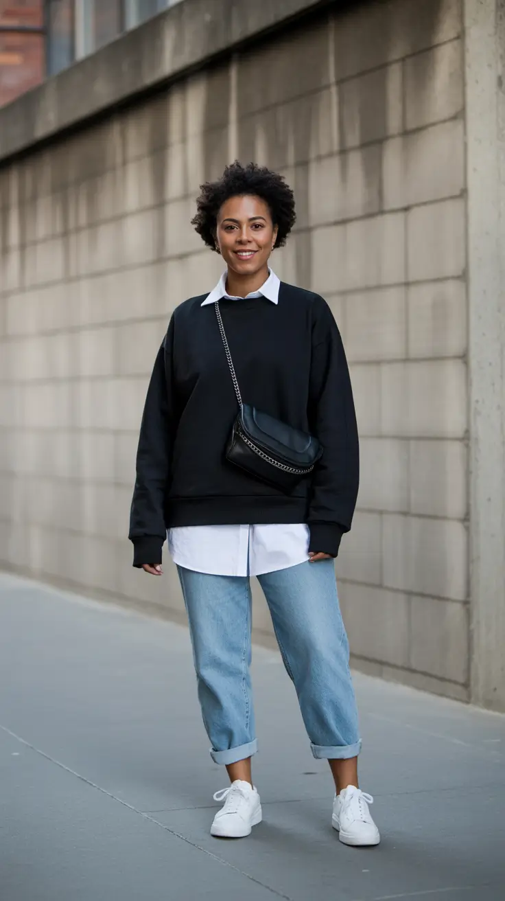 Stylish outfits for Black women 2026 - Layered Basics That Always Look Put Together