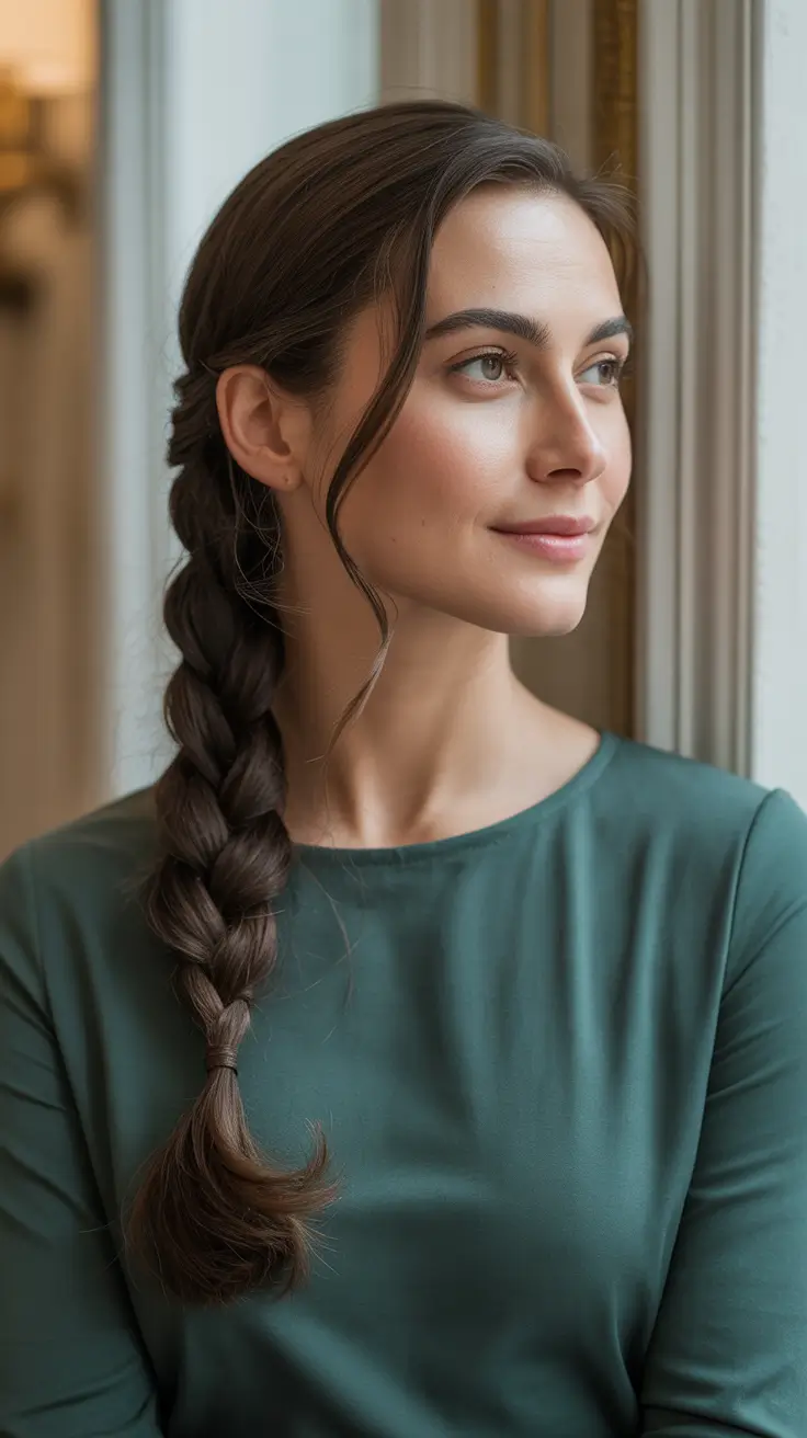 Trendy straight hairstyles 2026 + Soft Side Braid With Straight, Shiny Finish