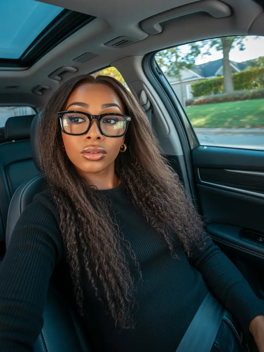 Best hair color for dark skin 2026 + Natural Texture With Deep Espresso And Statement Frames