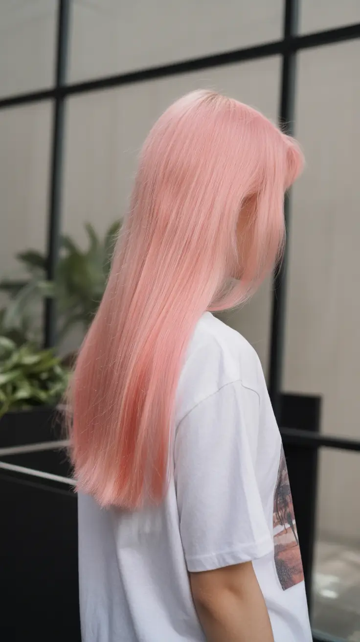 Best hair color for light skin 2026 + Pastel Rose Length With Glassy Straight Finish