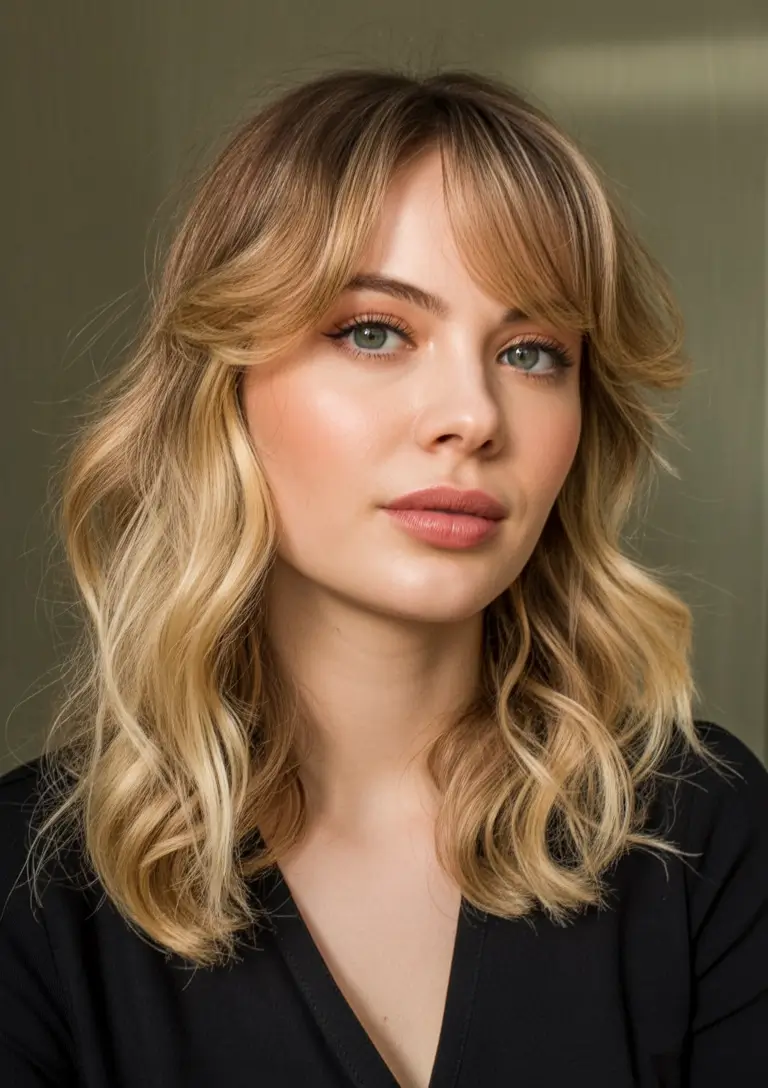 Best hair color for light skin 2026 + Champagne Blonde Waves With Face-Framing Brightness