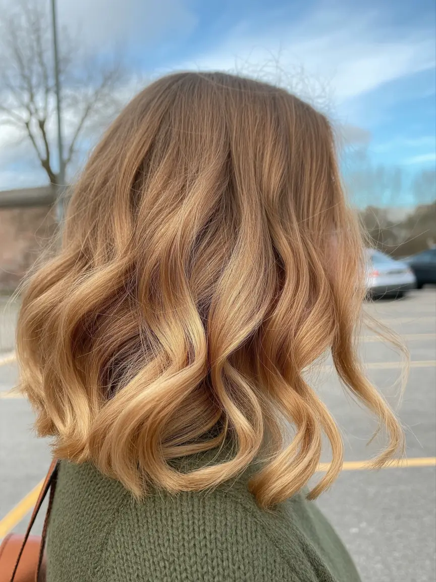 Best hair color for light skin 2026 + Honey Beige Balayage On A Breezy Lob