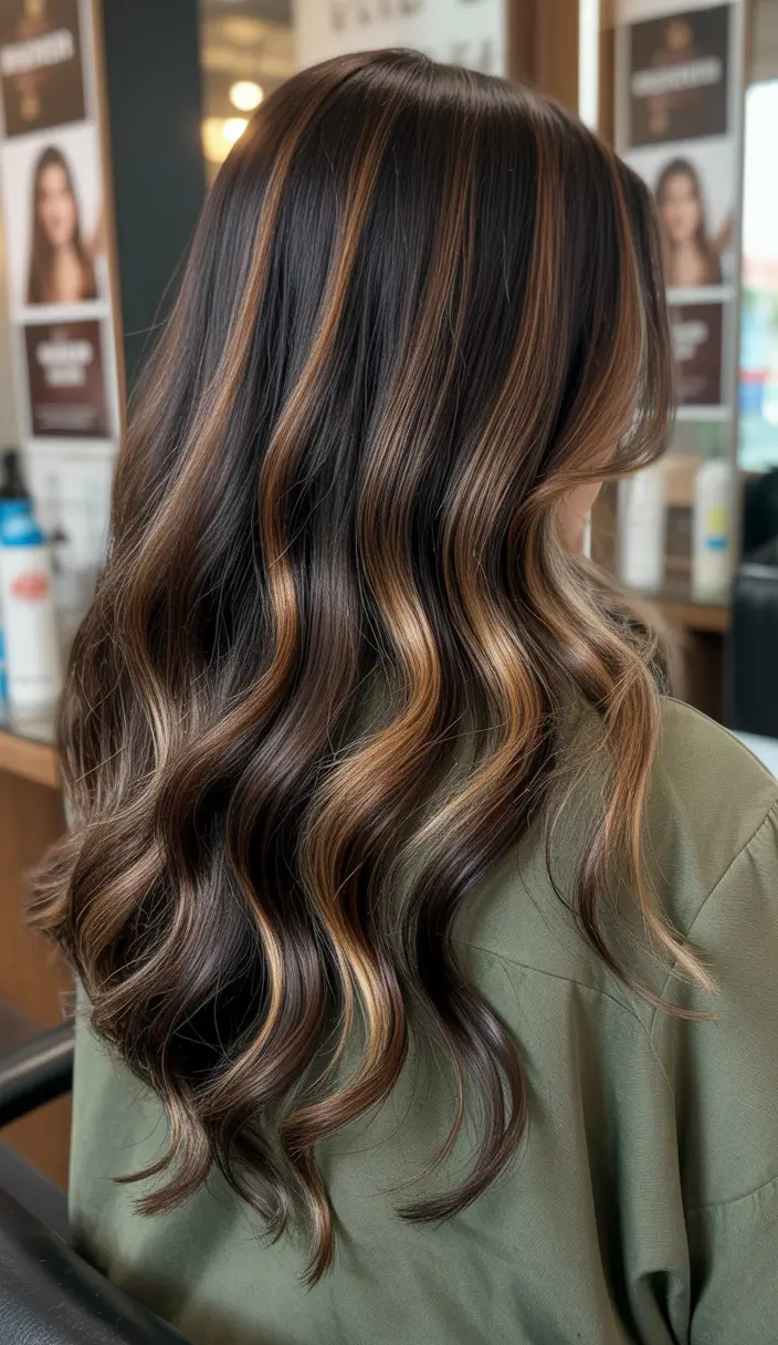 Best hair color for tan skin 2026 + Dark Chocolate Waves With Cinnamon Ribbons