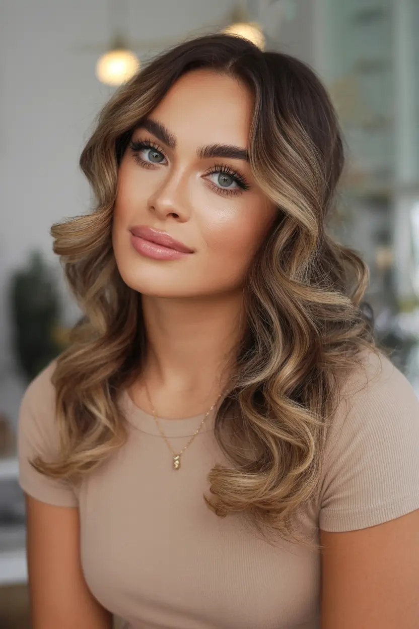 Best hair color for tan skin 2026 + Honey Mocha Waves With Soft Contour Highlights