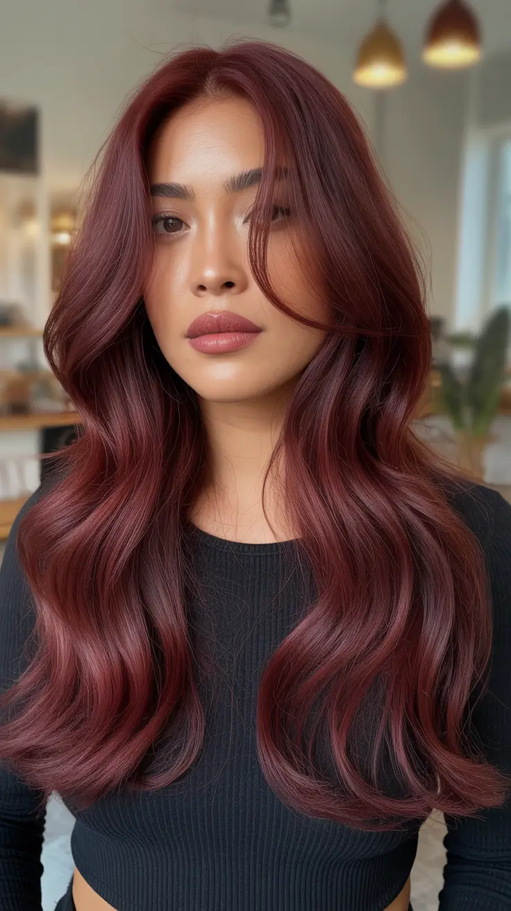 Best hair color for tan skin 2026 + Cherry Cola Waves For A Bold 2026 Twist