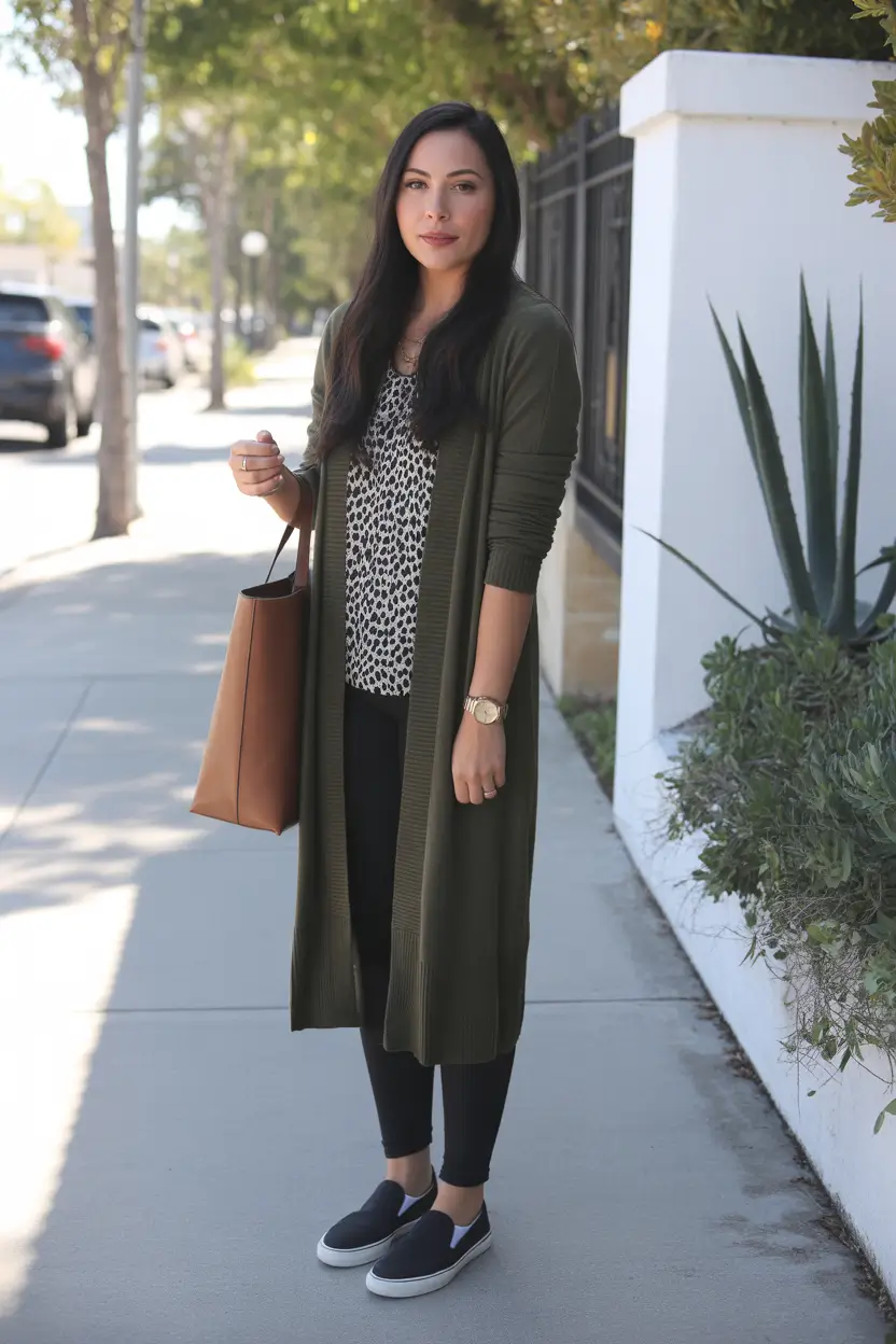 comfy spring outfits for casual wear 2026 Long Cardigan Layers For Breezy Errands