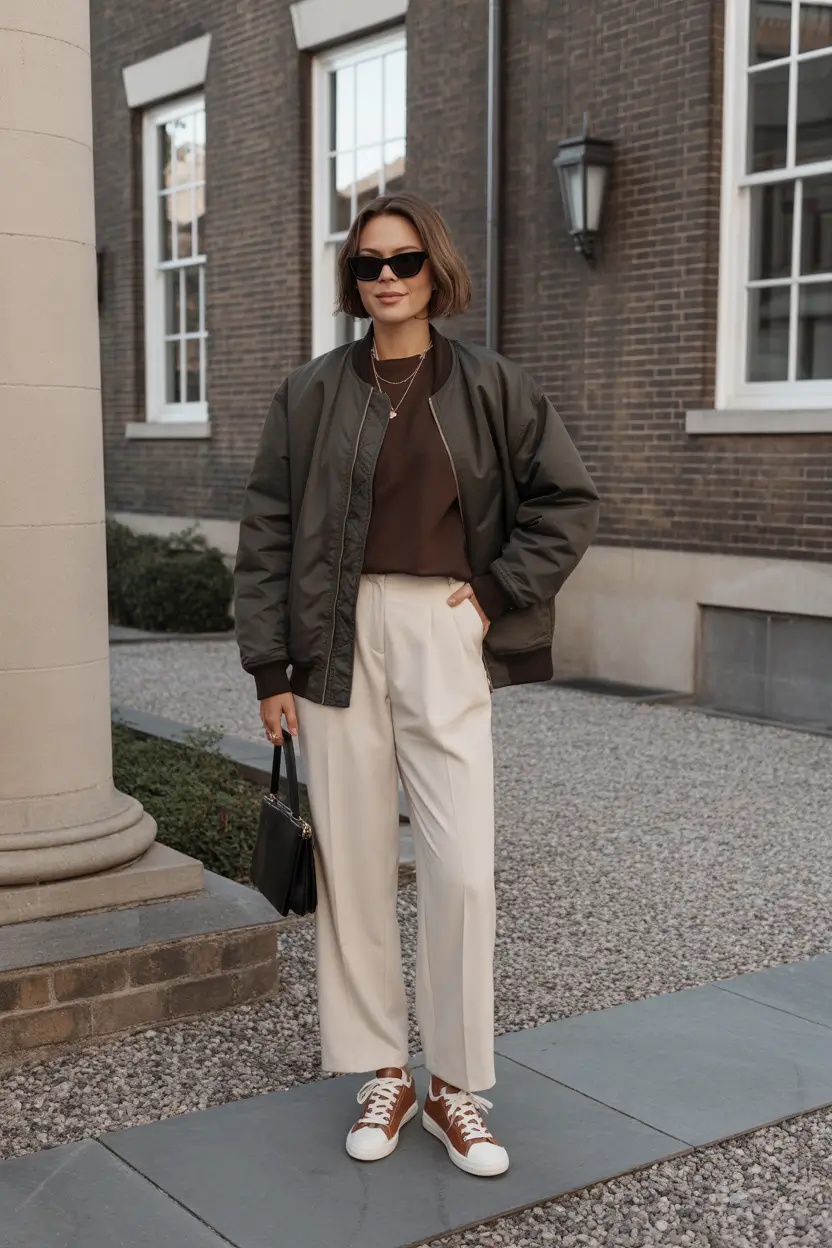 comfy spring outfits for casual wear 2026 Chic Neutrals With A Sporty Edge