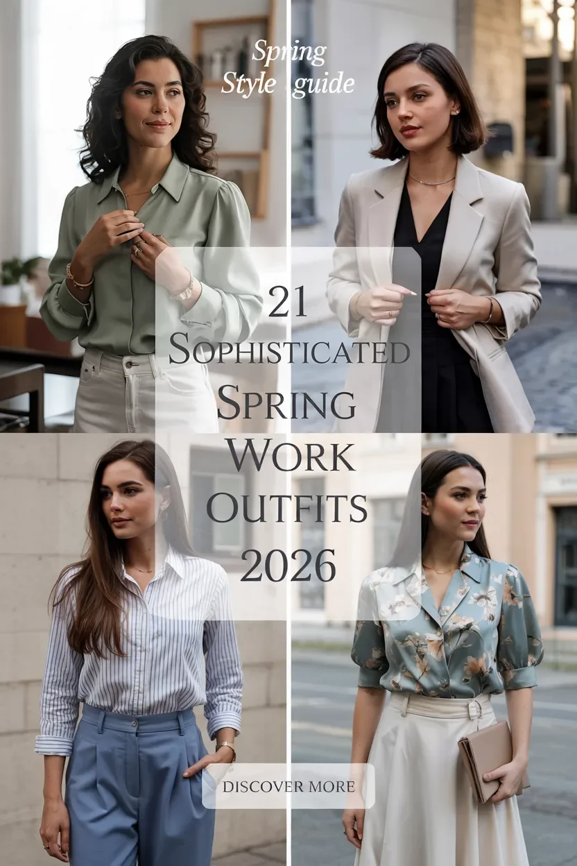 Sophisticated Spring Work Outfits 2026 - Office Chic Business Casual Inspo