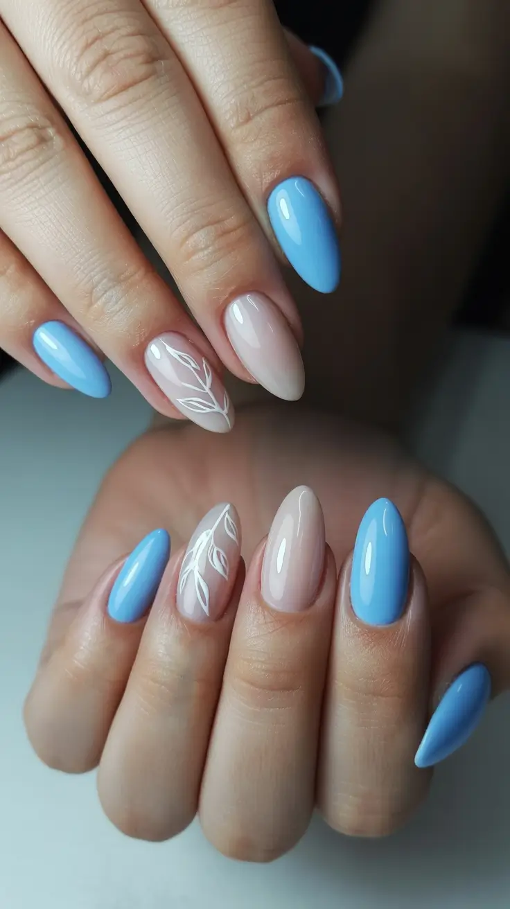 spring almond nails 2026 Blue Breeze Harmony