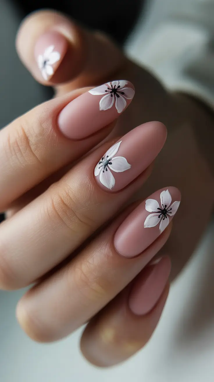 spring almond nails 2026 Blush Petal Minimalist