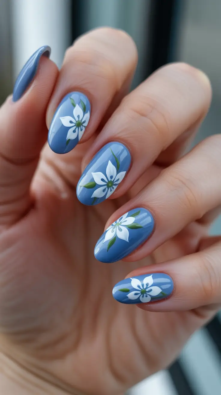 spring almond nails 2026 Periwinkle Petal Softness