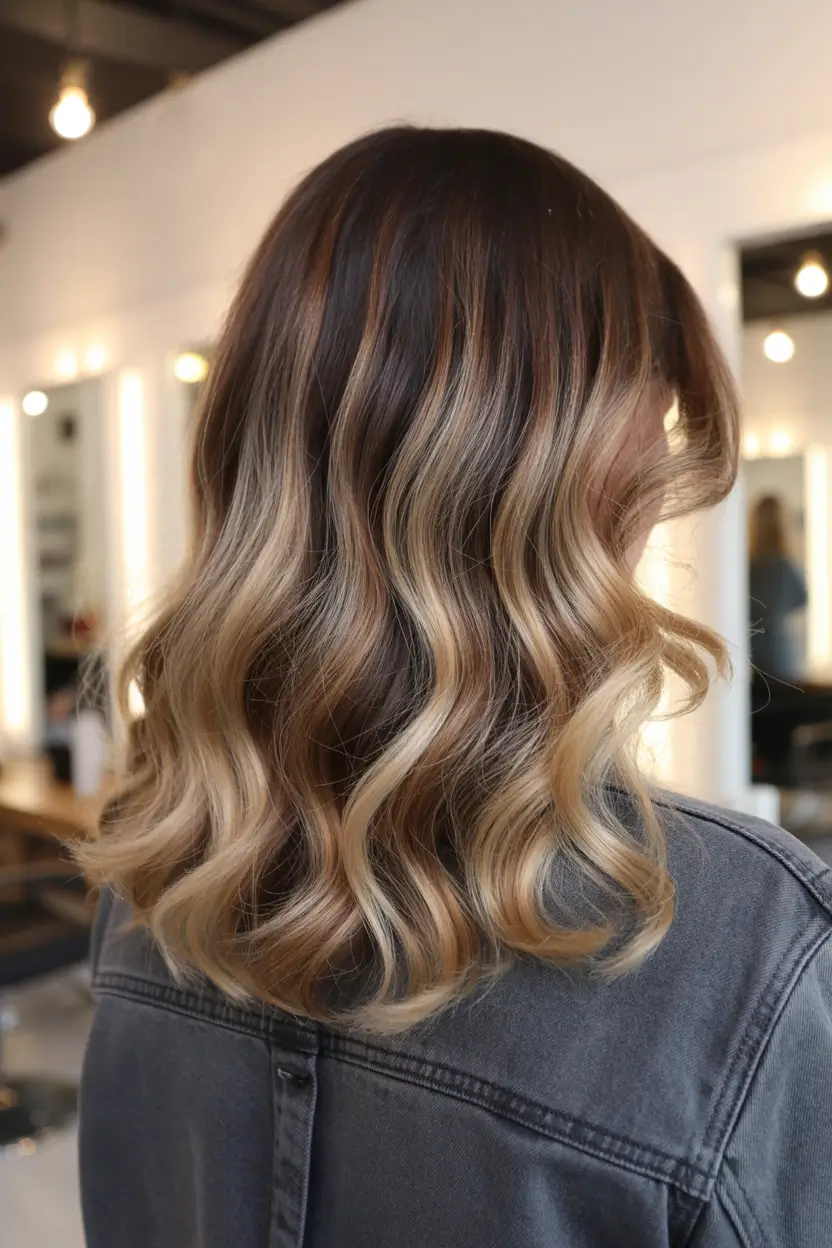 beautiful spring balayage hair color ideas 2026 + Honey Brown Balayage With A Cozy Lived-In Blend
