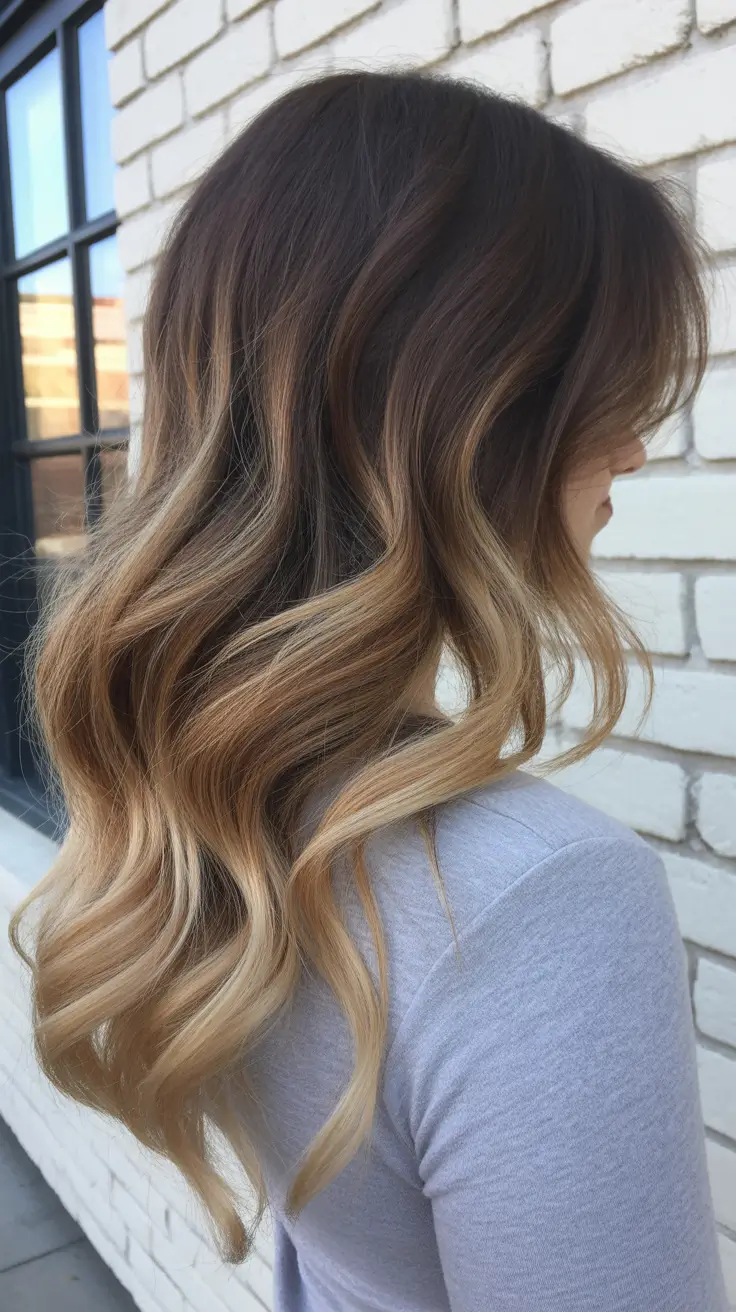 beautiful spring balayage hair color ideas 2026 + Warm Brunette Balayage With Honeyed Ends