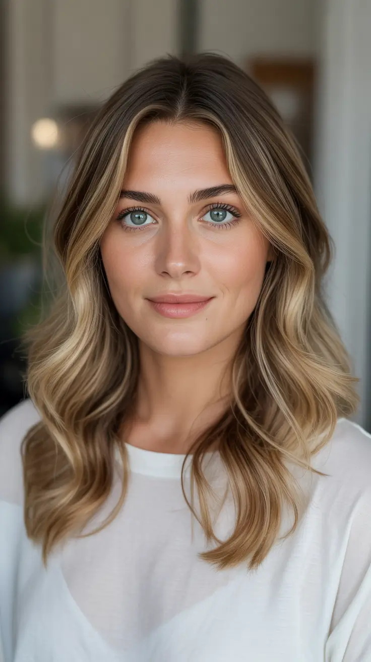 beautiful spring balayage hair color ideas 2026 + Face-Framing Bronde Waves With A Spring Glow