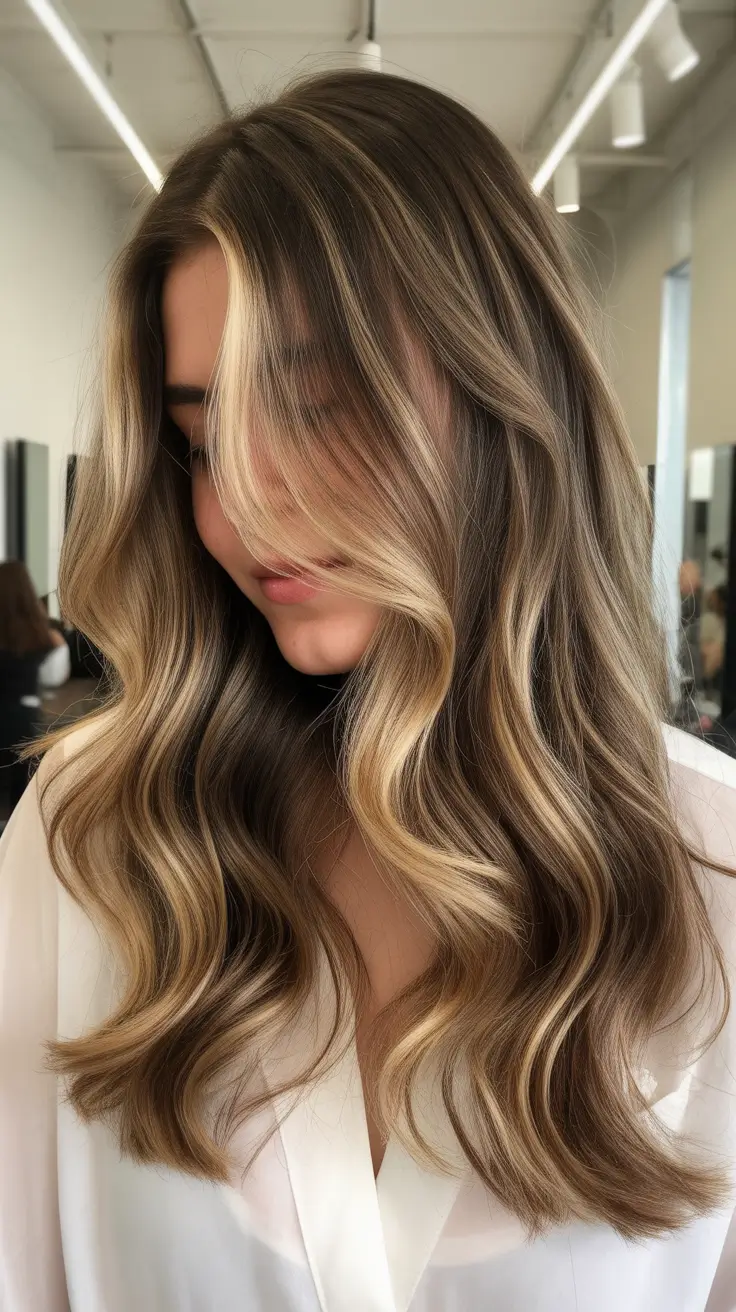 beautiful spring balayage hair color ideas 2026 + Statement Money Pieces On Deep Brunette Waves