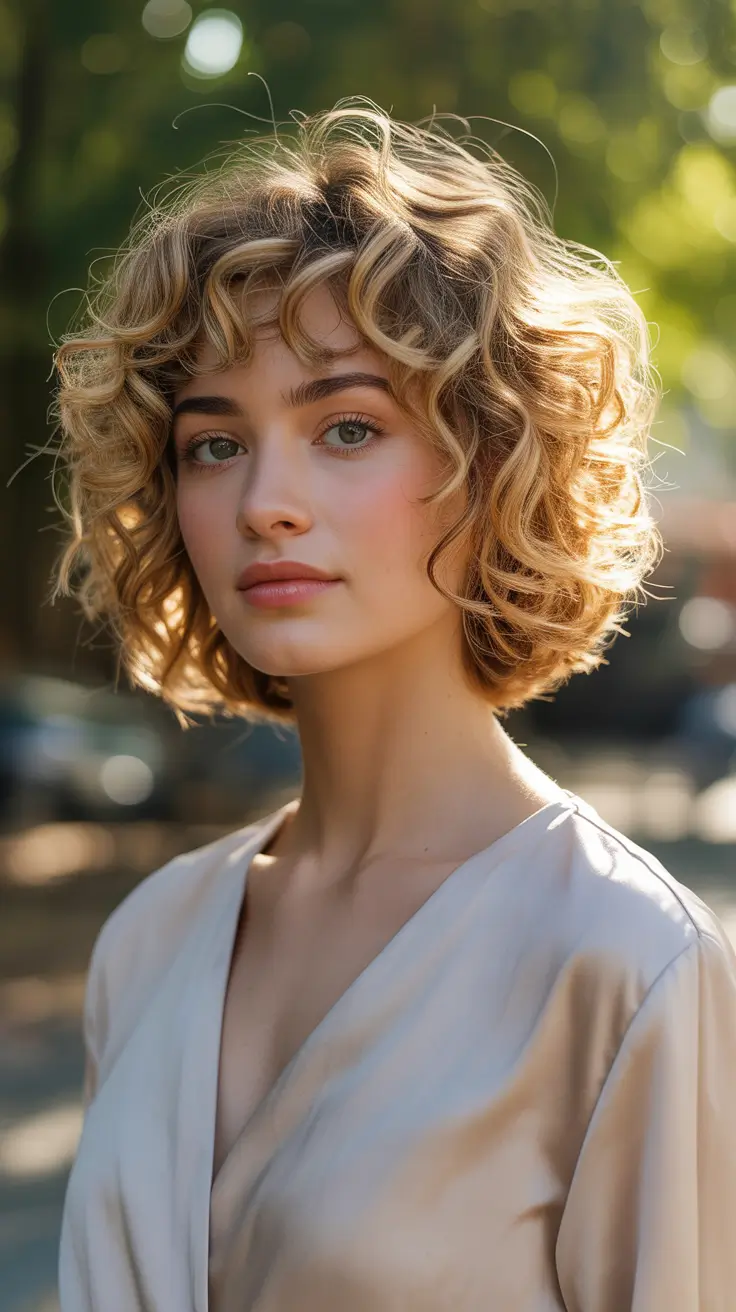 vibrant spring bob haircuts 2026 + Curly Honey Bob With Springy Volume And Soft Texture